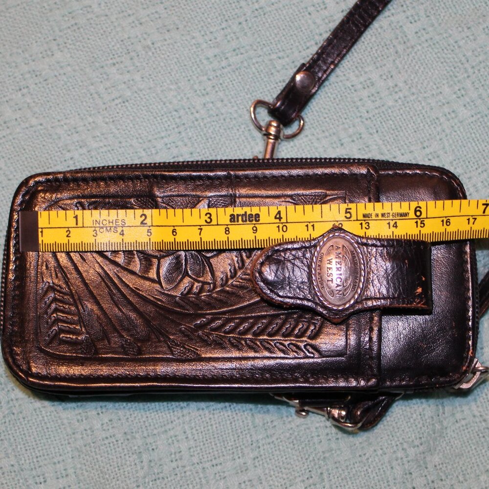 AMERICAN WEST LEATHER HAND MADE WITH SILVER ACCENTS - Picture 14 of 16